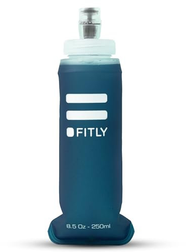 FITLY Flask 250 ml Petrol Blue - Ideal Zum Laufen, Wandern, Radfahren - Lauf Trinkflasche Für Outdoor-Sport - Sportflasche Trinkflasche Wandern - Wasser Flasche Für Hydration Rucksack