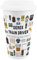 Purely Home Custom Train Driver Ceramic Travel Mug - Personalised Novelty Train Operator Gifts - Reusable Silicone Lid Double-Walled Insulated Drinks Flask Cup
