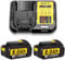 2X 8.0Ah Replacement for Dewalt Battery + 4A Charger Compatible with Dewalt Battery 18v Lithium Ion, Compatible with Dewalt 18V Battery DCB184 DCB200 DCB180 DCB181 DCB182 DCB201 DCB200-2