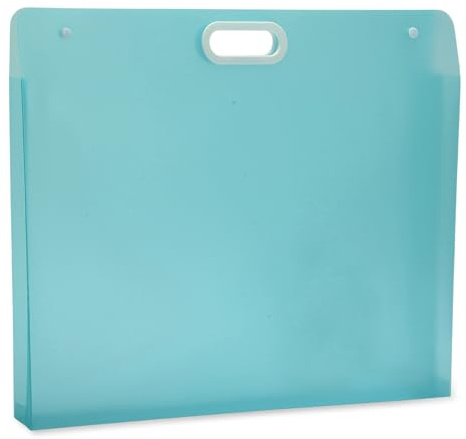 CAPASTEC Kunstmappe Für Zeichnungen Wasserdicht 1 Stück 33cmx28cm | PP, Blau, Mit Griffen, Für Skizzen, Für Fotografie, Leicht, Tragbar, Für Künstler