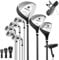 COSTWAY Set da Golf Completo con 9 Mazze, Sacca, Driver 460cc, Set Completo di Mazze da Golf per Uomo (Grigio)