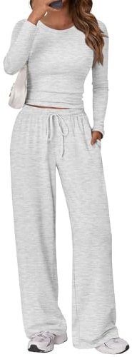 Trendy Queen Womens Two 2 Piece Matching Lounge Sets 2026 Early Fall Fashion Must Haves Y2K Workout Gym Clothes Comfy Airport Travel Vacation Luxury Outfits Sweatsuit Winter Clothing