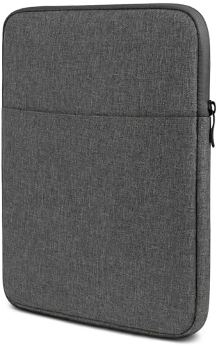 moex Tablet Hülle für Xiaomi Pad 7 Tasche mit Reißverschluss und Fach für Zubehör, Nylon Stoff Sleeve weich Gepolstert, Schutzhülle Minimalistisch Dash Case, Dunkelgrau