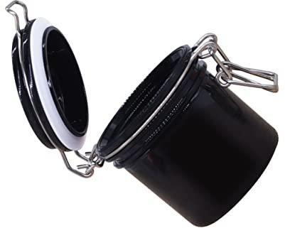 HONMEET 1Pc Eyelash Glue Storage Container Sealed Lash Glue Tank with Activated Carbon Durable Black Glue Jar for Moisture Protection for Beauty Salons and Home Use