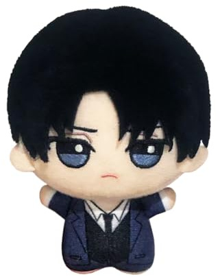 Jilijia Anime Eren Jaeger Plüschkissen Levi Stofffigur, weicher Schlüsselanhänger für Taschendekoration, Sammlerstück, Geschenke, 10 cm
