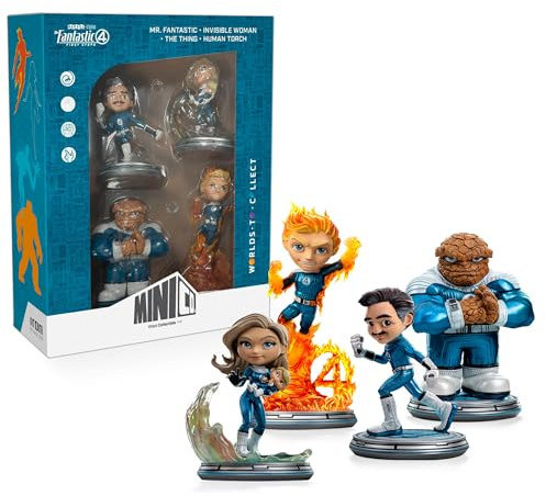 Iron Studios Statue Pack 4 Fantastische (Metallversion): Die 4 fantastischen ersten Schritte, 20,9 cm