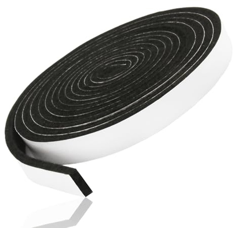 Dichtschnur selbstklebend für Kamin und Grill, 2,5 m x 13 mm, Dichtung für Kamineinsatz, hitzebeständig, perfekt für Grills, Smoker und Grills