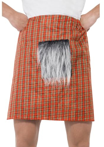 SMIFFYS Kilt, scozzese rosso, con borsa di cuoio Halloween