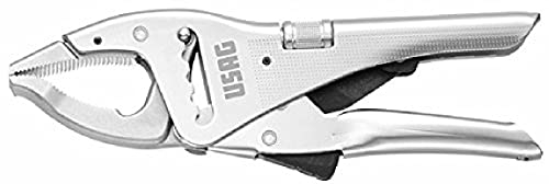 USAG U01350510 Pinza Regolabile Autobloccante a Cremagliera con Ganasce Lunghe, Multicolore