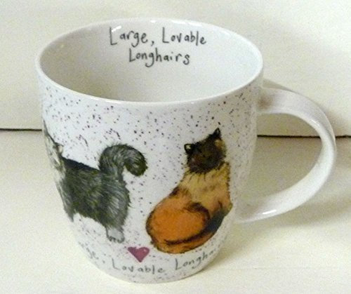 Alex Clark Squash Mug Charismatic Cats - Large, Lovable Longhairs by Alex Clark