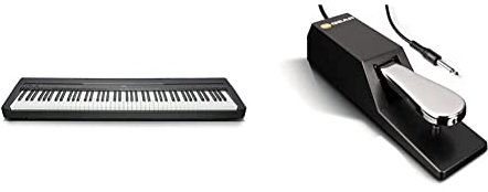 YAMAHA P-45B Digital Piano - Light and Portable Piano,Black & M-Audio SP-2 - Universal Sustain Pedal with Piano Style Action, The Ideal Accessory for MIDI Keyboards, Digital Pianos