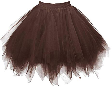 Karneval Damen 80er Puffy Tüllrock Tütü Röcke Tüll Petticoat(MEHRWEG)