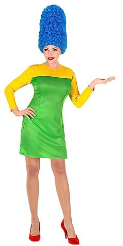Horror-Shop Marge Comic Lady Frauenkostüm mit Turmfrisur L