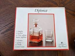 BORMIOLI LUIGI SET 7 PEZZI (bottiglia + 6 bicchieri) WHISKY DIPLOMAT