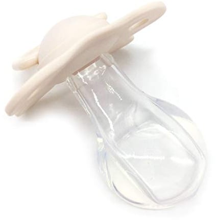 cdhgsh Schnuller für Erwachsene Breiter, schmetterlingsförmiger Silikonnippel für Erwachsene Zubehör Schnuller Beige