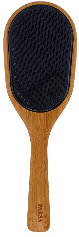 PARSA Beauty Profi Entwirrbürste mit Griff – Haarbürste aus FSC®-zertifiziertem Bambus mit 4-stufiger Borstenanordnung – Haar Bürste ohne Ziepen für natürlich schönes Haarstyling – Hair brushes