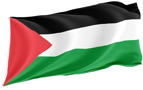 Drapeau Palestinien Palestine 150 x 90 cm Grand Polyester Freedom Gaza Festival