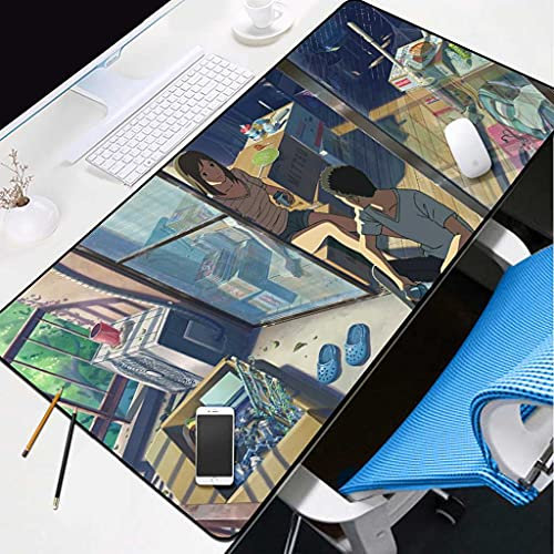 KJXNED Tapis De Souris XXL One Piece 3D Couple D’Anime Base en Caoutchouc Antidérapant Suivi de Haute Précision Mouse Pad Professionnel pour Jeux et Bureau 1000x500 mm