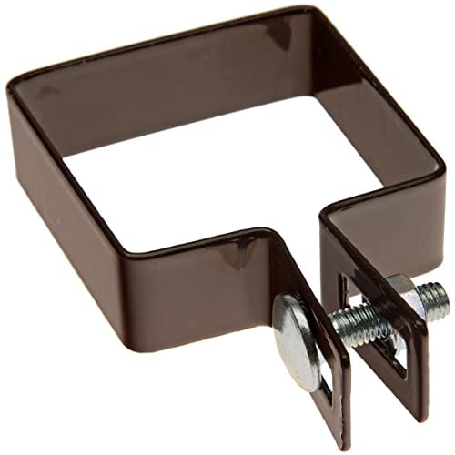 HaGa® Strebenschelle - 7cm x 7cm - Befestigungsschelle - Zaunstreben - Zaunbau- braun - 1 Stück - Kantholzschelle