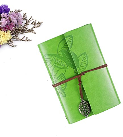 A6 Vintage Notizbuch Blanko/Unliniert, PU Leder Ringbuch Retro Journal Nachfüllbares Reisetagebuch für Männer Frauen