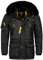 Geographical Norway warme Herren Winter Jacke FVSB Parka Outdoor ACORE Luxus SKI, Farbe:Schwarz, Größe:XXL