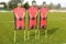 Netsportique 3er-Set Flexible Freistoß-Dummies aus bedrucktem Polyester - Fußball - Farbe auswählbar (Rot)