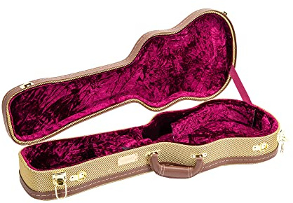 Crossrock Custodia in legno rigida deluxe per ukulele soprano, stile zaino, tweed (CRW700SUTW-2)