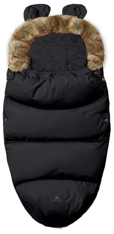 Balakaka Universal Fusssack Winter Baby Kinderwagen, Verdickt Wärmend Winddicht Kinderwagen Winter Baby Fußsack Schlafsack für Baby 0~3 Jahre, Schwarz