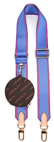 Jiesinlov Ersatz-Handtaschen-Schultergurt, verstellbar, für Speedy, Pochette-Accessoires, Kleine Geldbörse, Blau, 1.5in