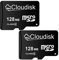Cloudisk Micro SD-Karte mit Kleiner Kapazität, 2 Stück, 128 MB (Nicht GB) mit MicroSD-Adapter, MicroSD-Speicherkarte für kleine Datendateien, Werbung oder Verkaufsförderung (zu klein für alle Videos)