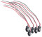Baixia 5 Pieces boitier en Plastique Noir 14,99 cm connecteurs Double Cable 9 V Piles Rechargeables