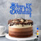 Happy Birthday Tortendeko Geburtstag, Cake Topper Geburtstag, Glitter Cake Topper Happy Birthday, Tortendeko Schwarz, Cupcake Topper für Mädchen Jungen Frauen Mann (Blau - 13. Geburtstag)