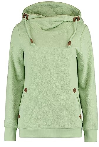Hailys Damen Hoodie Ja44nette strukturiertes Sweatshirt mit Kapuze NK-1702063-11 Pastel Green S