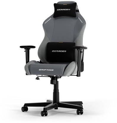 DXRacer DRIFTING L Grau EPU Leder & Stoff das Orginal Gaming Stuhl