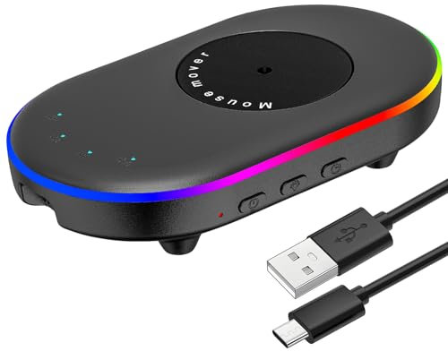 LED Mouse Jiggler Undetectable Mouse Mover Device with Timer, Mouse Mover Work from Home - ON/Off Switch, Driver-Free Shaker for Keeping The PC Active and Secure,black