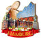 Orlaybar Hamburg Deutschland Dekorativer Magnet 3D Kühlschrank Stadt Reise Souvenir Touristengeschenke Handarbeit Handwerk Kühlschrankmagnet Heimdekoration -738