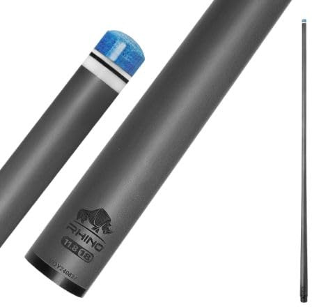 RHINO - 76.2 cm 5/16-18 Carbon Pool Queue Single Shaft, Spitze 12,7 mm, Low Deflection Technologie, Ultra-Smooth, Pro Taper, einfach zu kontrollieren