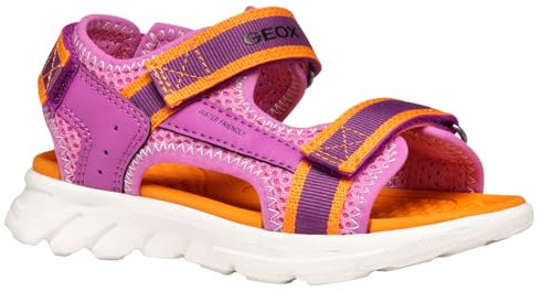 Geox J Sandal AIRADYUM GI, Sandalia, Fuchsia/Orange, 39 EU