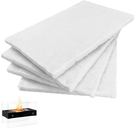 4 pezzi di lana ceramica per bioetanolo – 30 x 20 cm caminetto spugna in ceramica per camino a bioetanolo – bioetanolo sostituire lo stoppino per camini da tavolo interni – etanolo ceramico
