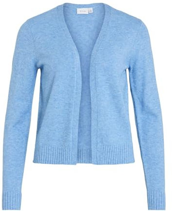 Vila Damen Viril Short L/S Knit Cardigan-noos Strickjacke, Blissful Blue,L