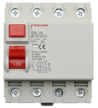 TJXADNEV Interruttore differenziale di Sicurezza Interruttore magnetotermico differenziale elettromagnetico 4P 10/30mA Tipo A(10MA_63A)
