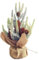 Gesteck mit Tanne Beeren und Kunst-Schnee im Jute-Topf Kunstblume Künstliche Weihnachtsblume Winterblume Blume Pflanze Zweige Arrangement Weihnachtsdeko Tannenbouquet Tannengesteck (D)