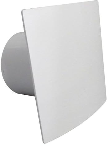 AirTech-UK Bathroom Extractor Fan Escudo Style White Front with Time and Humidistat