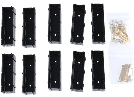 Modulars 21700 and 18650 Battery Case Set with 10 Pieces and 20 Brass Connectors for Power Supply