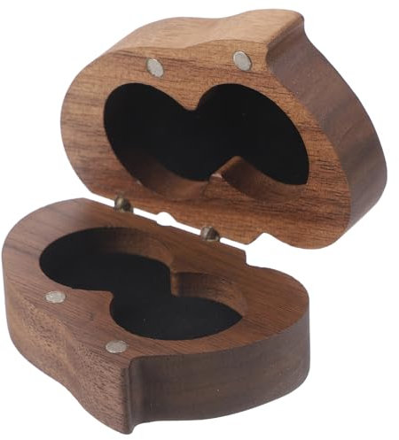 ANDRESLAD Kasten Für Schmuck Holzringe Koffer Etui Für Eheringe Ringboxen Für Schmuckgeschenk Ringetui Hölzern