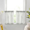 Deconovo Scheibengardine Küche Leinenoptik Bistrogardine Transparent Gardinen Wohnzimmer Voile Vorhang Dekoschal Küche Vorhänge Kurzgardinen mit Stangedurchzug, 90x60cm(HöhexBreite), Hellgrau, 2er Set