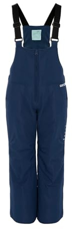 KADVA Skihose für Kinder SKIRO Pants JR in Schwarz Größe 110 cm Wasser- und Winddicht mit offenen Taschen und Hosenträgern Ausgestattet mit reflektierenden Elementen und Logo