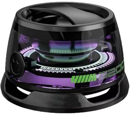 Tesmoc B2u RGB Magnetic Bluetooth Speaker, G200 Mini Speaker for Metal Surface, Multifunctional Cell Phone Stand Wireless Speaker with Strong Magnet for Camping, Desk Decor(Black)