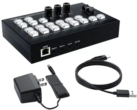 Multi Camera Video Mixer Switcher 4 x HDMI Inputs HDMI Live Stream Switcher