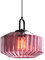 XIRYTU-H Industrielle Glas Pendelleuchte, Vintage E27 Hängelampe mit Schwarzem Metall, Höhenverstellbare Deckenleuchte für Küche, Esszimmer, Bar, Wohnzimmer (Lila)